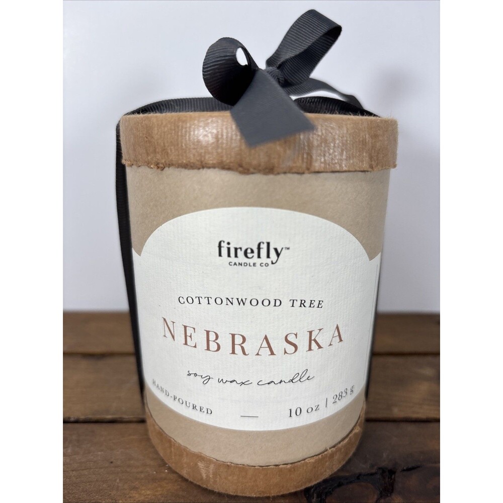 Firefly Candle Co Nebraska Cottonwood Tree Soy Wax Candle 10oz Hand Poured USA